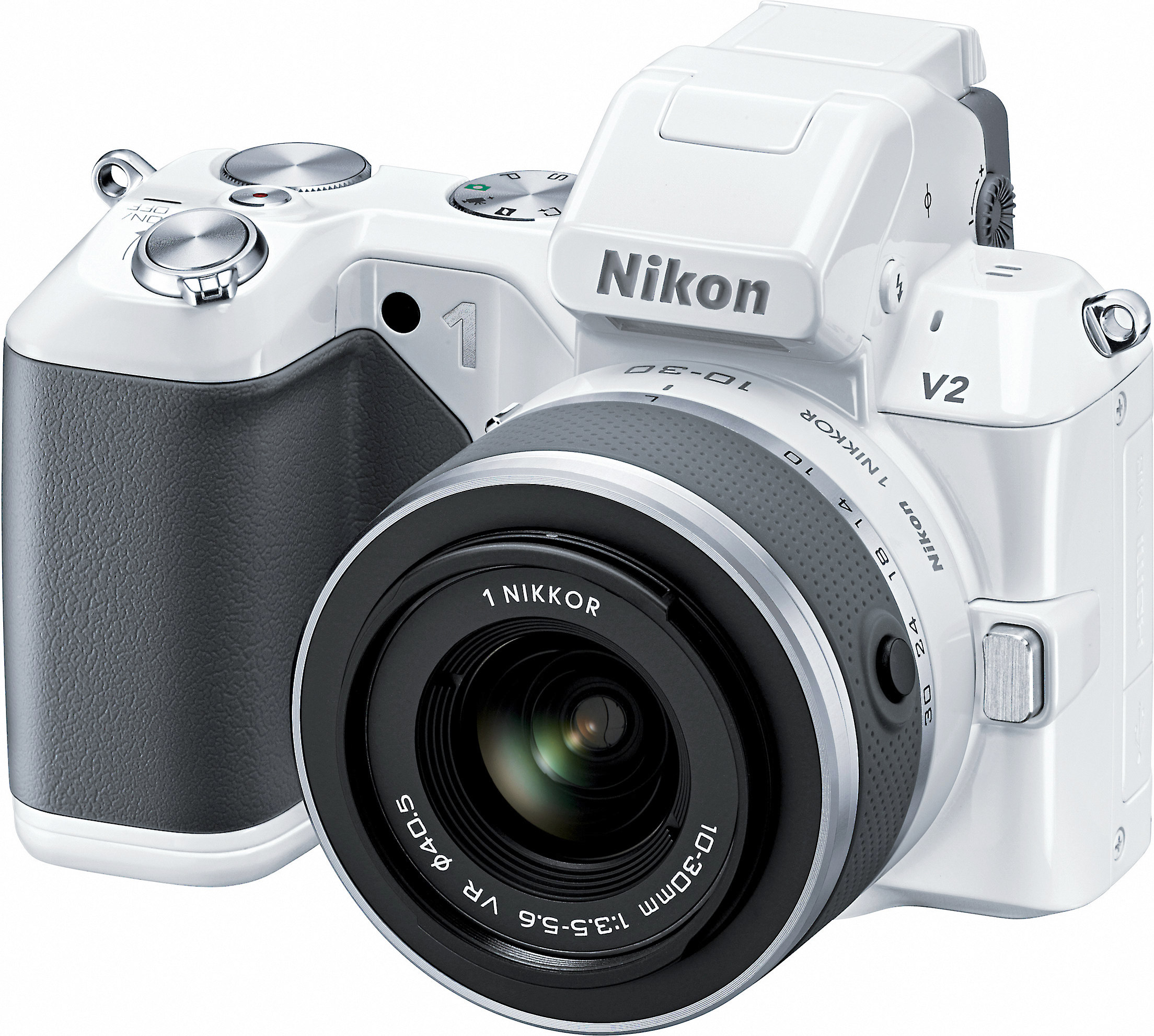 Nikon 1 V2 Camera with 3X zoom lens (White) 14.2megapixel, compact
