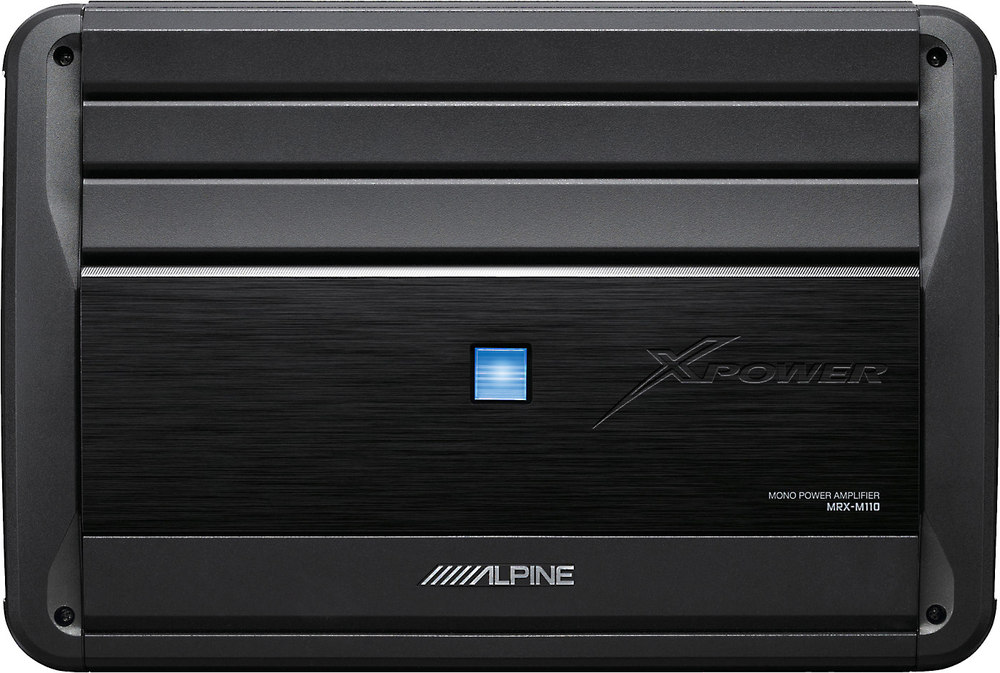 Alpine MRXM110 Mono subwoofer amplifier — 1,100 watts RMS x 1 at 2