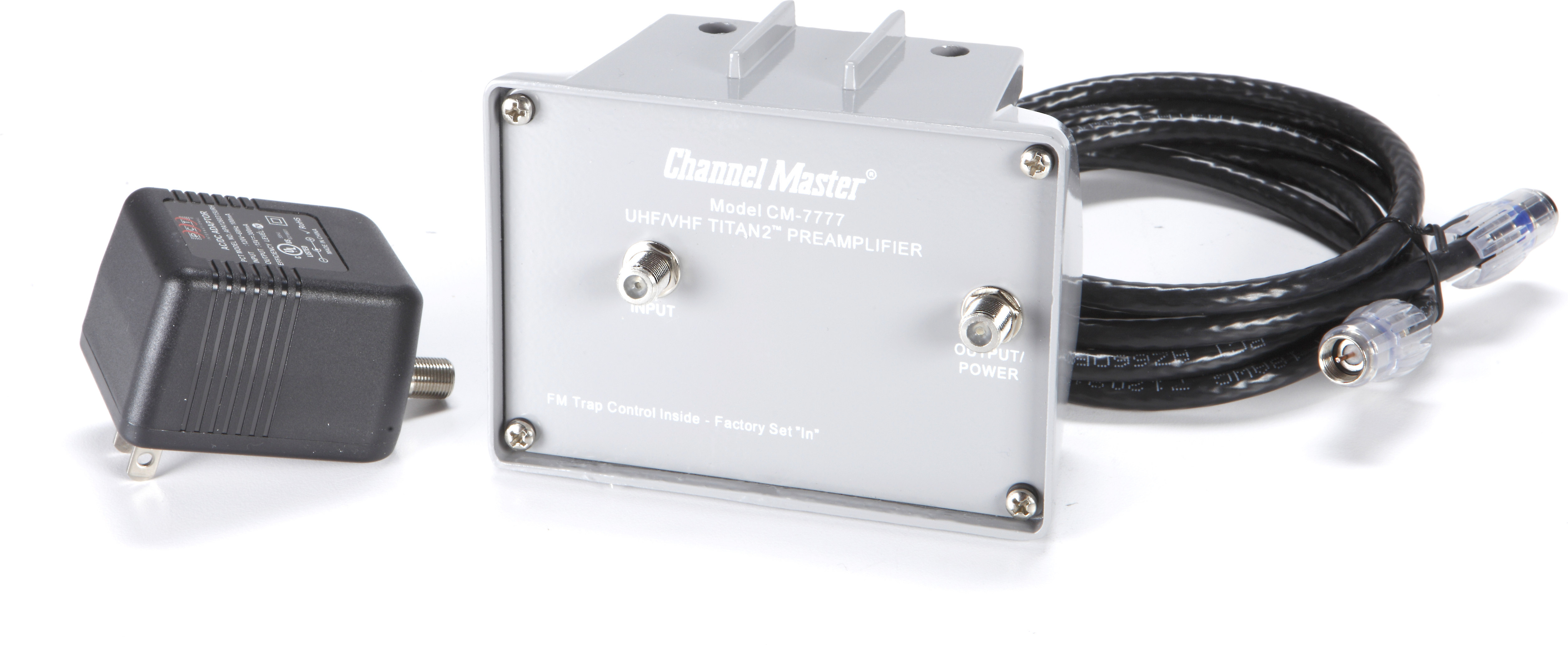 Channel Master 7777 Highgain mastmount UHF/VHF TV antenna preamp at