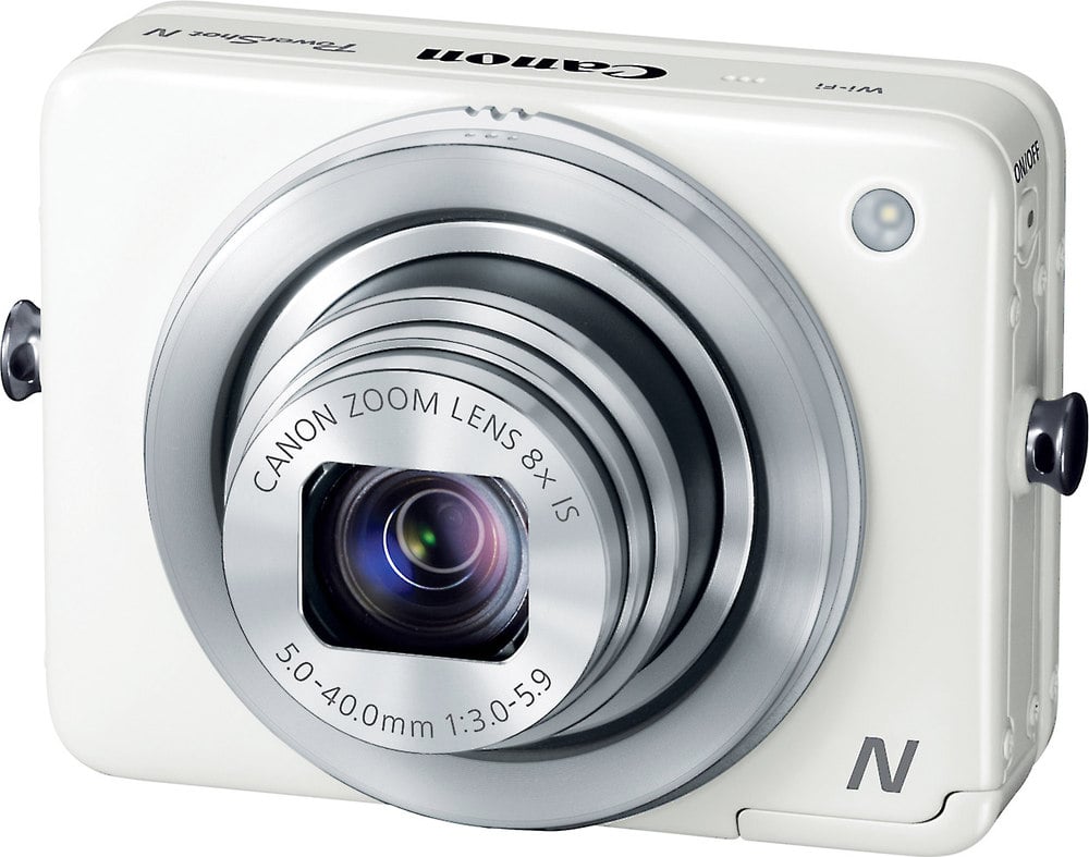 Canon PowerShot N (White) 12megapixel digital camera with 8X optical