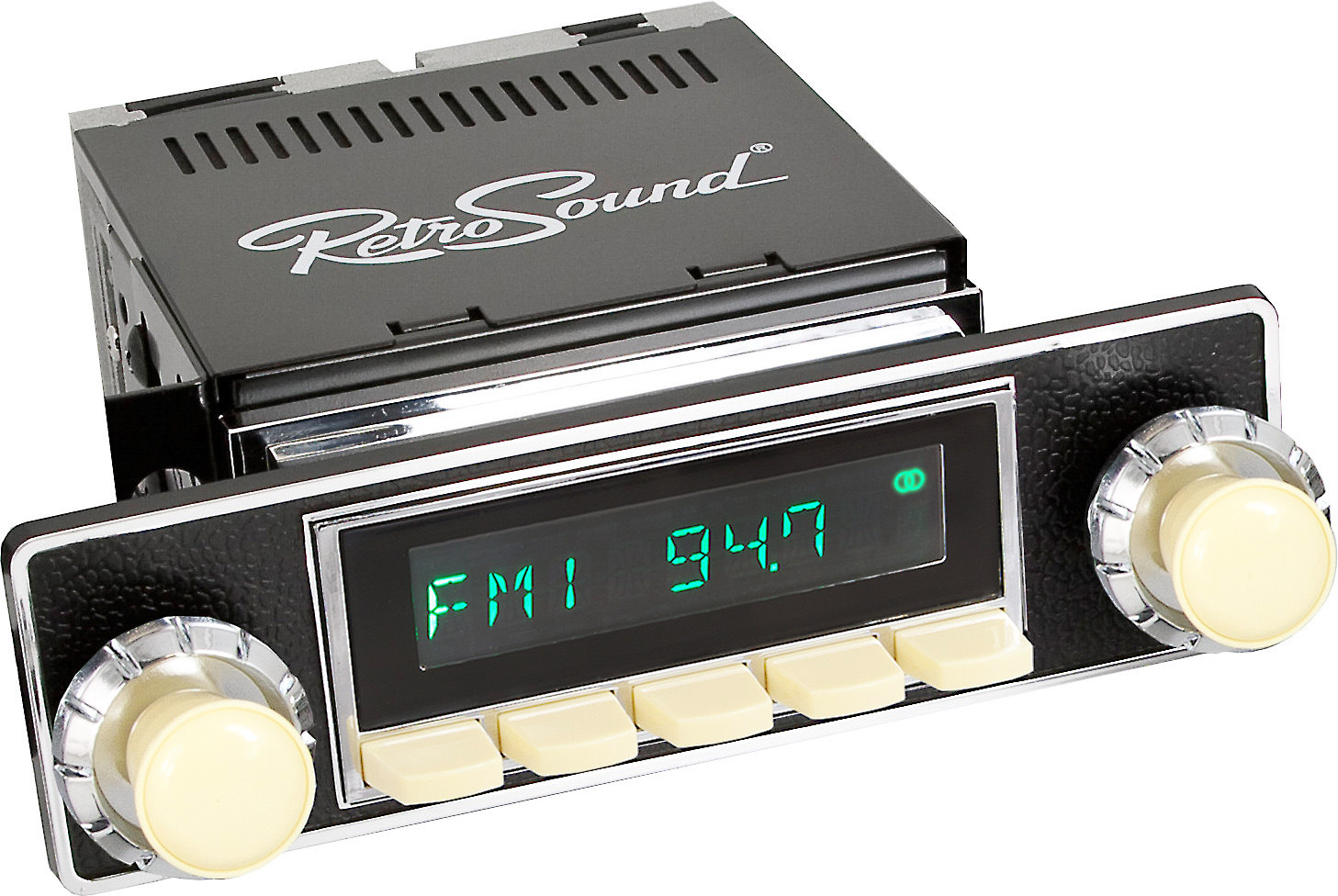 RetroSound 5036878 Faceplate and Knob Kit (Black faceplate with