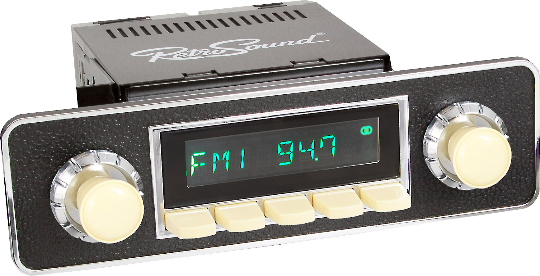 RetroSound 5026878 Faceplate and Knob Kit (Black faceplate with