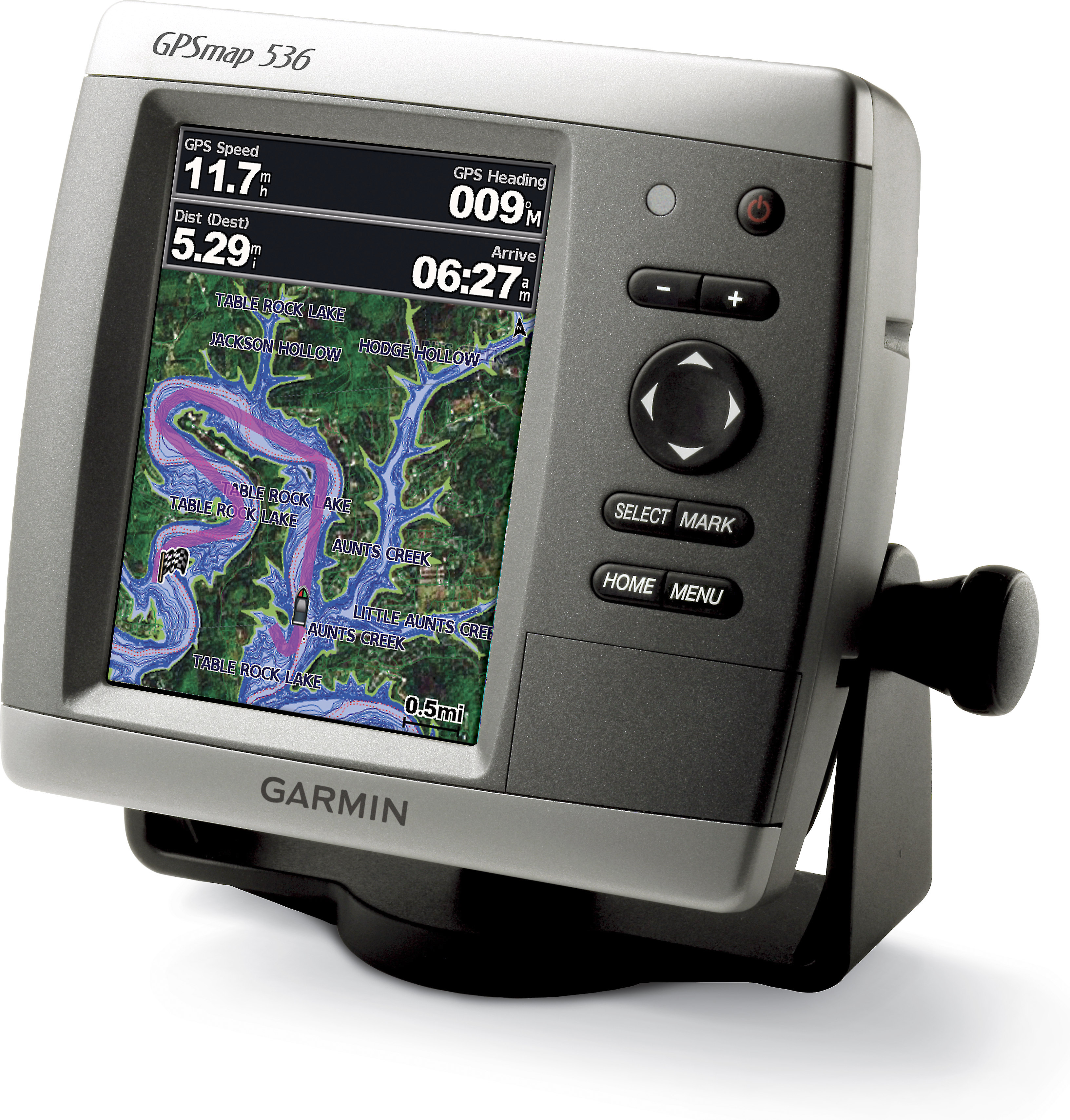 Garmin GPSMAP 536 Chartplotter with 5" VGA display, preloaded with