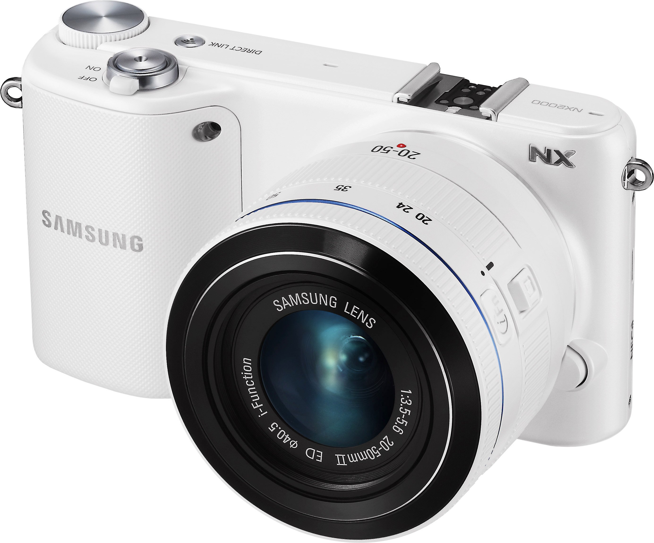 Samsung NX2000 Smart Camera with 2.5X Zoom Lens Kit (White) 20.3