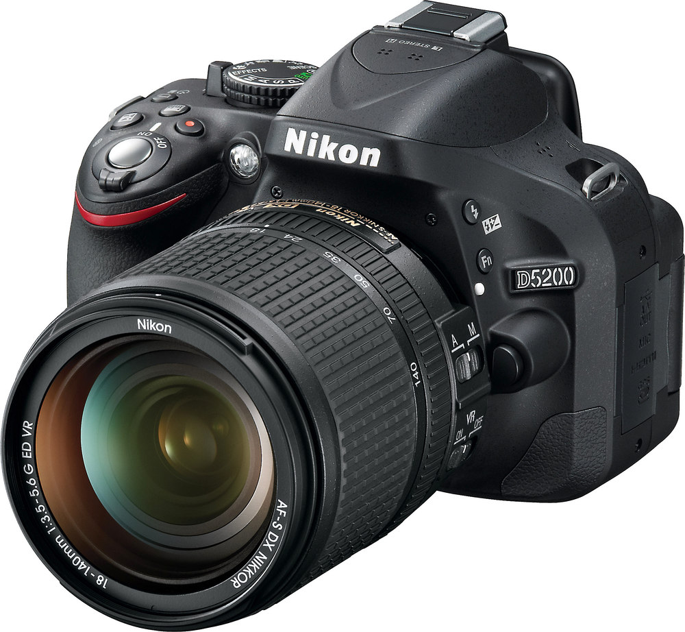 Nikon D5200 Kit 24-megapixel digital SLR camera with 18-140mm zoom lens at  Crutchfield.com