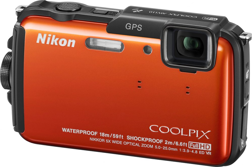 Nikon Coolpix AW110 (Orange) Tough-style 16-megapixel digital camera ...