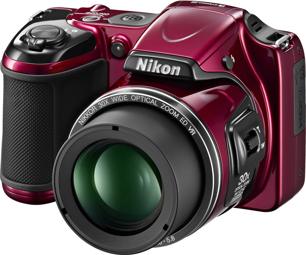 Nikon Coolpix L820 (Red) 16-megapixel digital camera with 30X optical ...