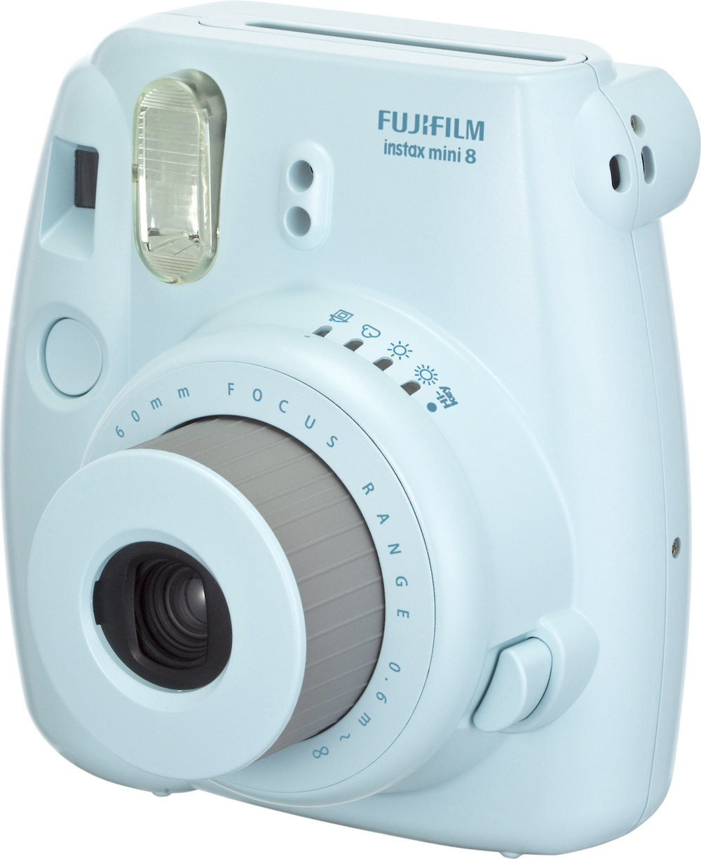 Fujifilm Instax Mini 8 (Blue) Compact instant camera at Crutchfield.com