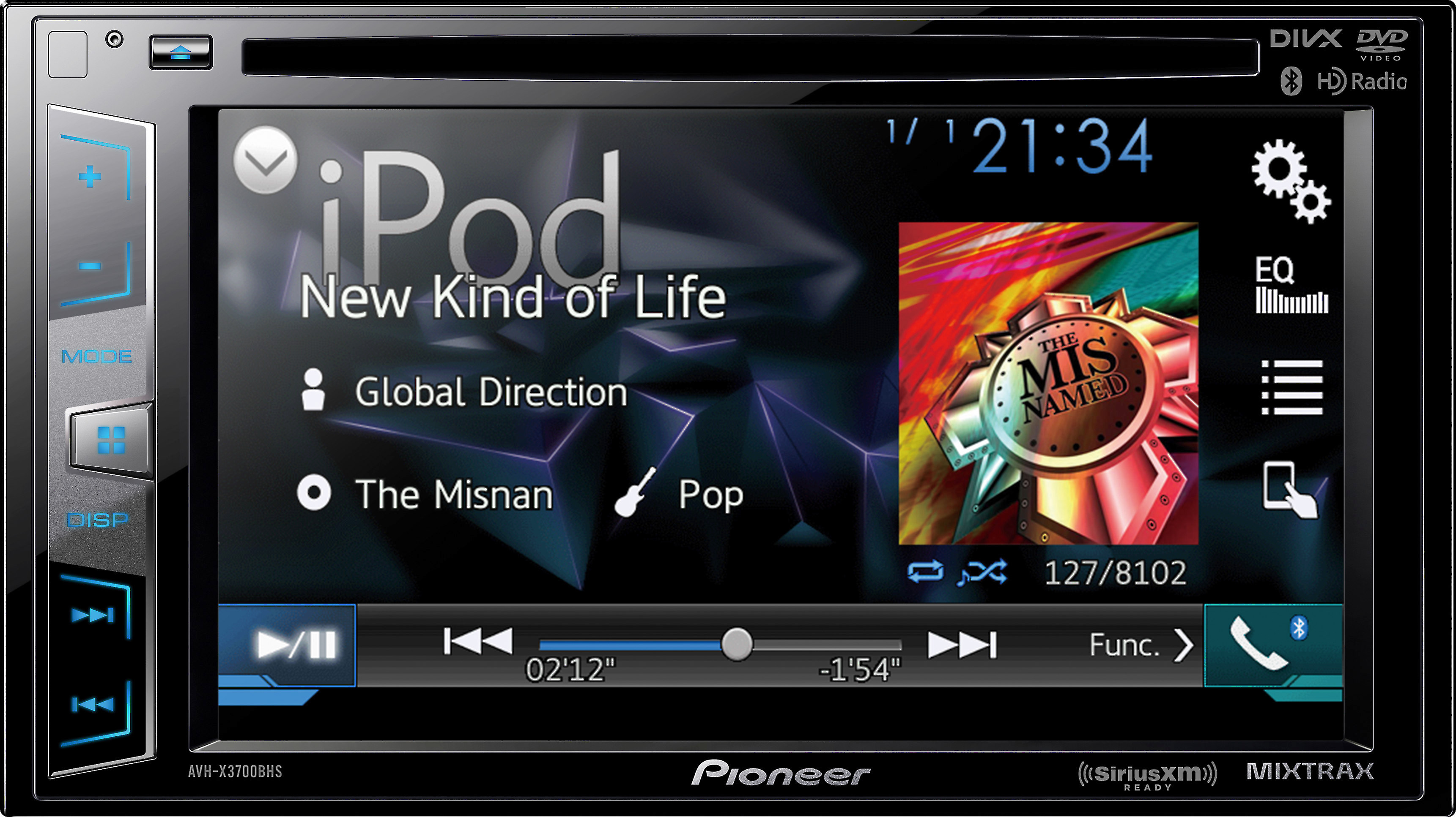 Customer Reviews: Pioneer AVH-X3700BHS DVD receiver at Crutchfield