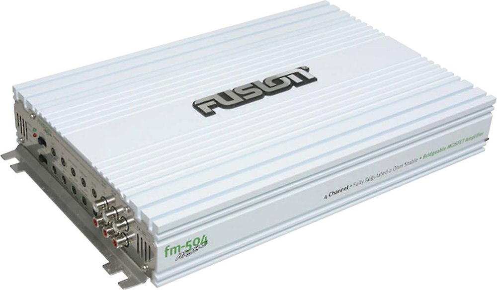 FUSION FM504 4channel marine amplifier — 65 watts RMS x 4 at 4 ohms