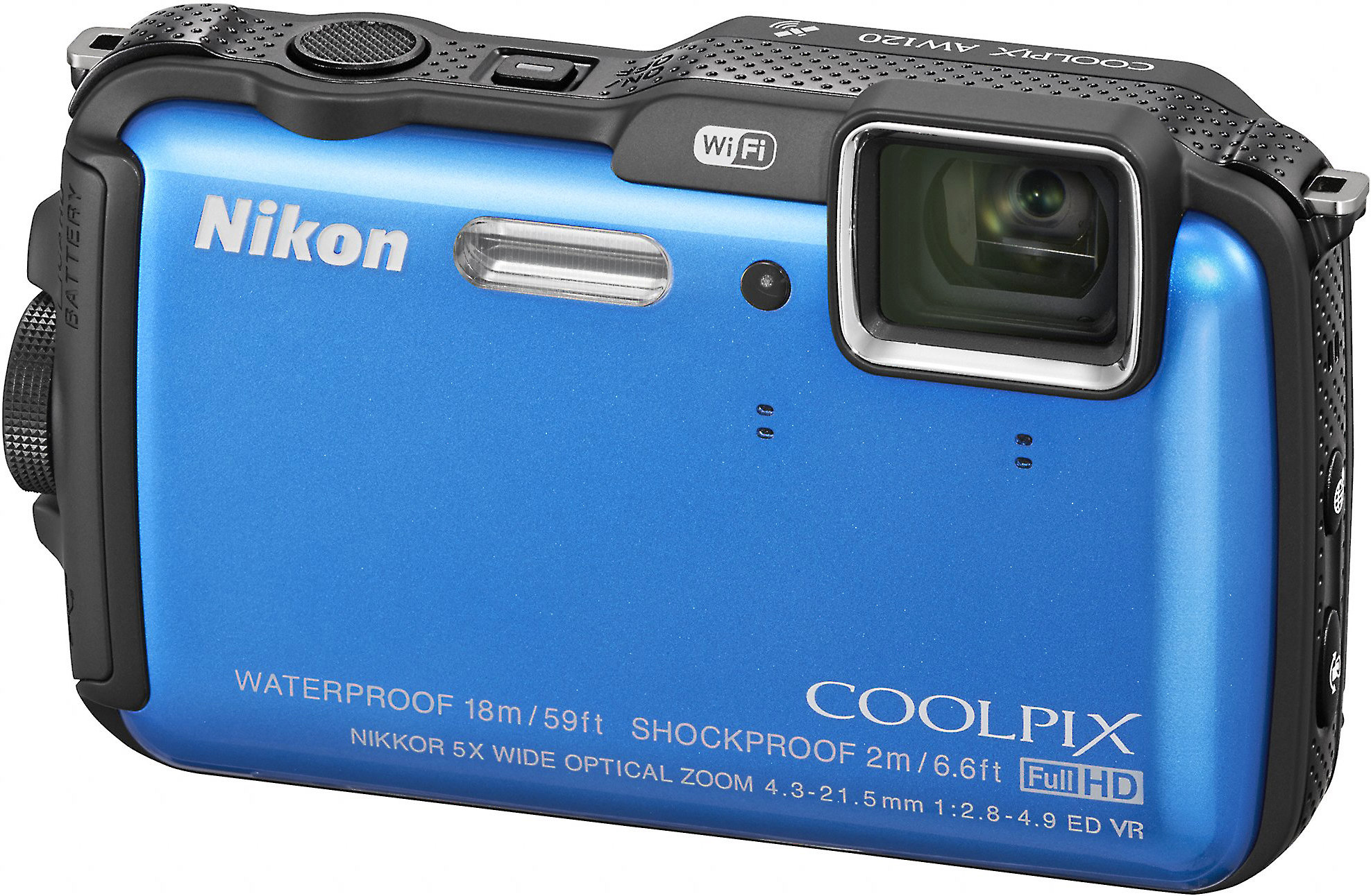 Nikon Coolpix AW120 (Blue) Toughstyle 16megapixel digital camera with