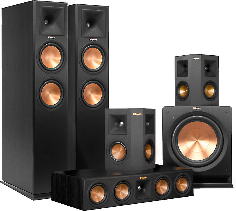 Klipsch RP-260 5.1 Home Theater Speaker System (Ebony front/center ...