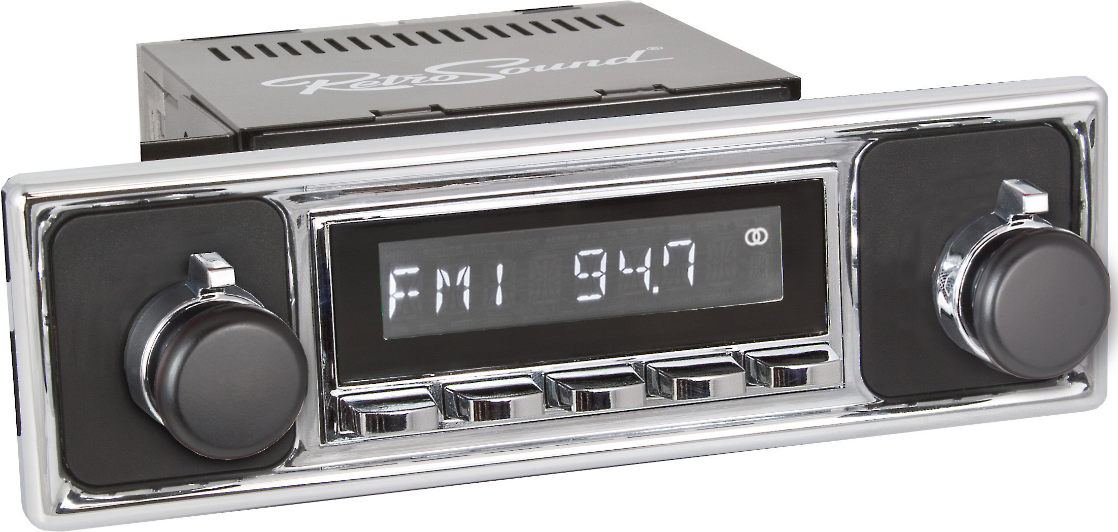 RetroSound 3084104080 Faceplate and Knob Kit (Chrome & black