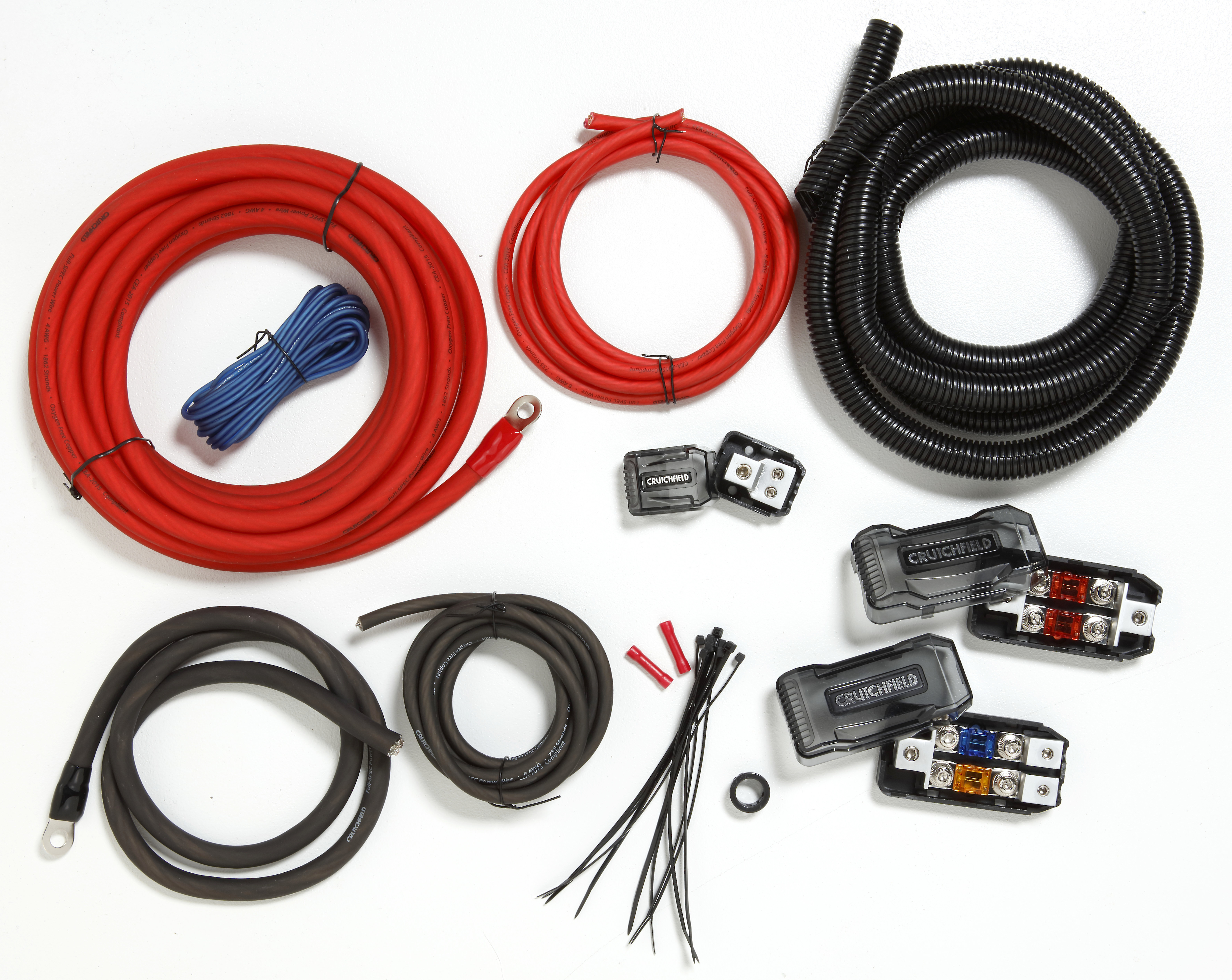 4 Gauge Amp Kit Amplifier Install Wiring Complete 4 Ga Installation Cables 2200W 
