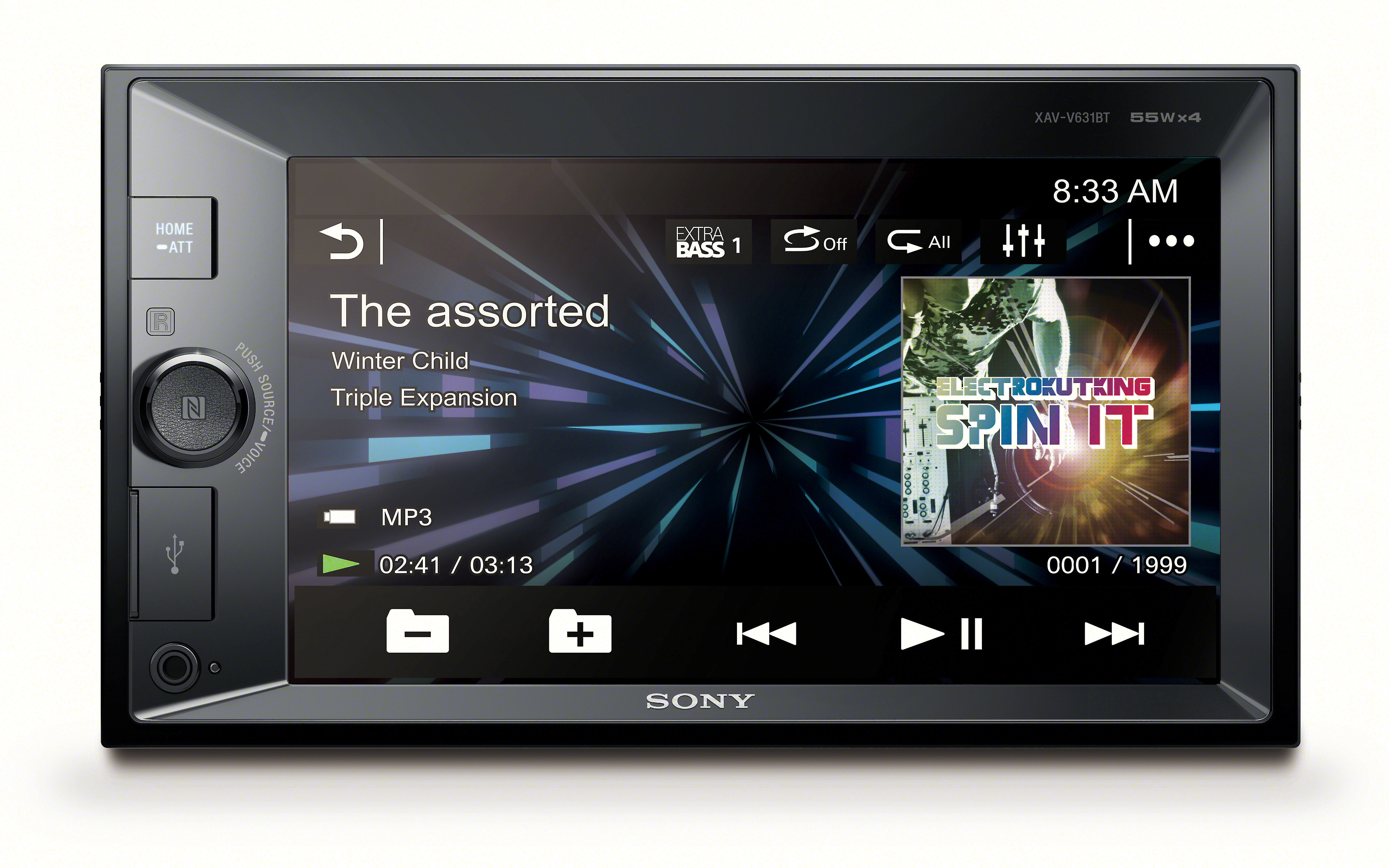SONY XAV-V10BT MULTIMEDIA PLAYER RADIO BLUETOOTH USB MP3 WMA MPEG4 55 W X4 MAX