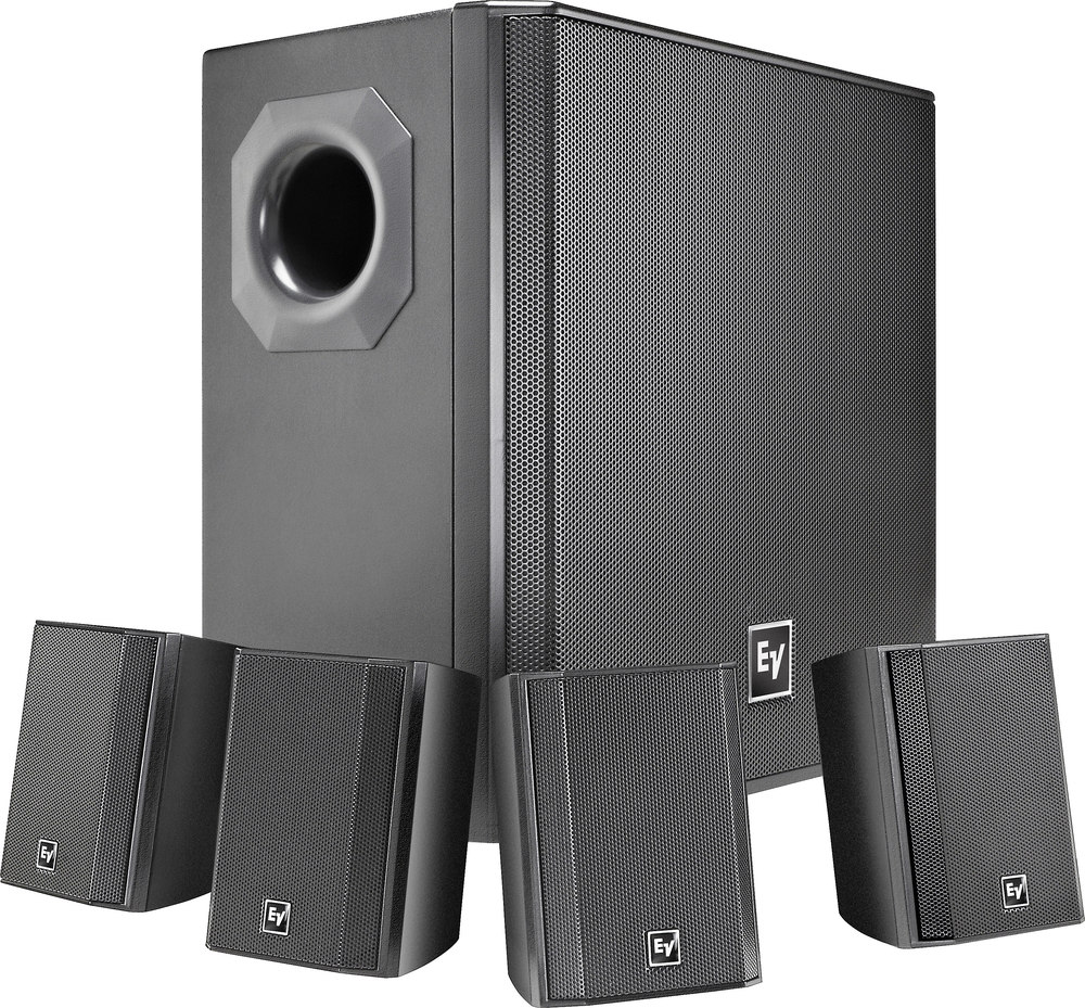 Electro-Voice EVID Compact Sound (Black) Subwoofer and speaker bundle for commercial use at Crutchfield.com