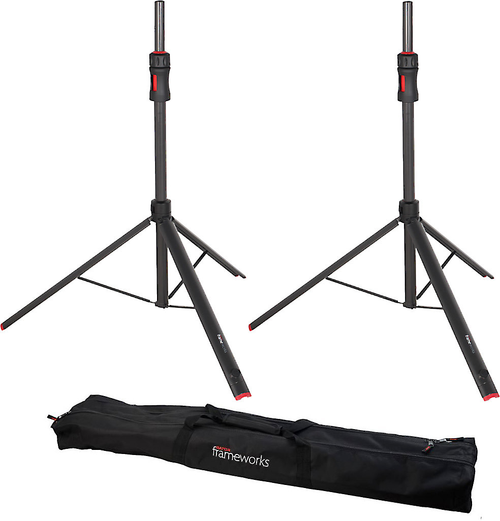Gator Frameworks ID Speaker Stands Pair of speaker stands with piston-driven height adjustment at Crutchfield Gator Frameworks ID Speaker Stands Pair of speaker stands with piston-driven height adjustment at Crutchfield