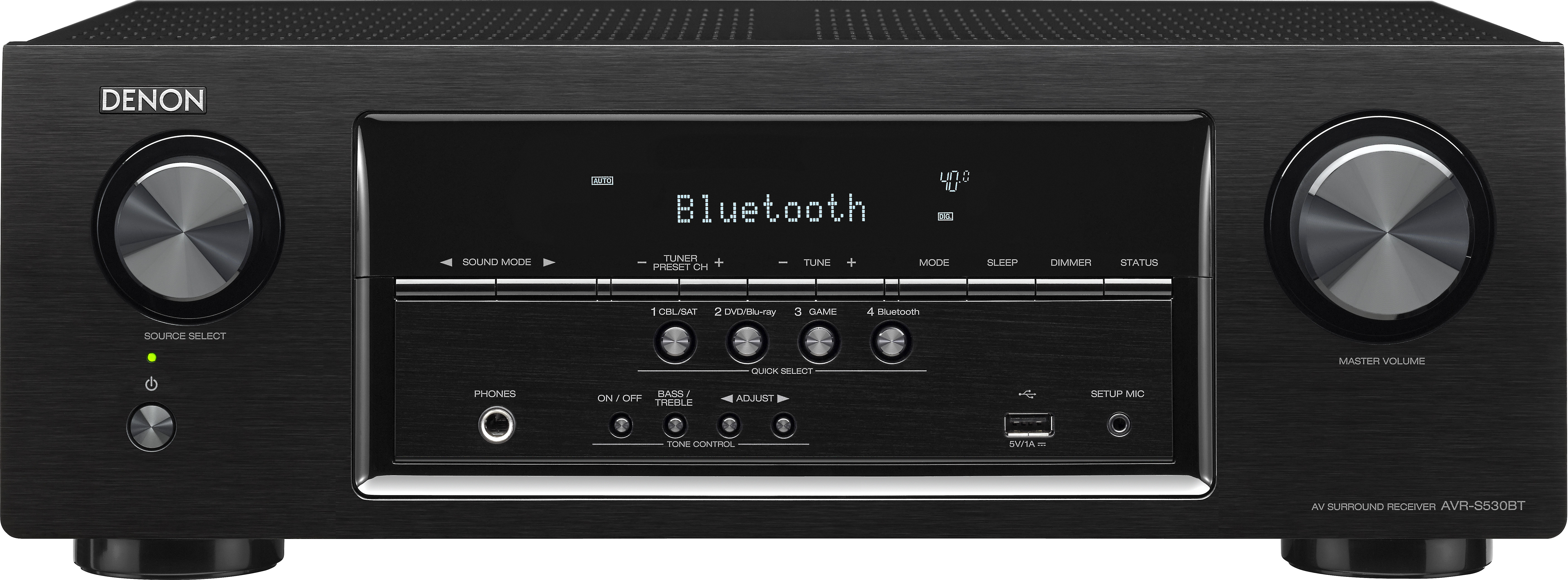 Denon AVR-S530BT 5.2-channel home theater receiver with Bluetooth® at