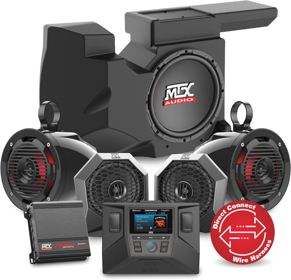 MTX RZRSYSTEM3 Audio upgrade kit for Polaris RZR ATVs: includes digital  media receiver, two speaker pods, two bar speakers, amp, and powered sub at  ...