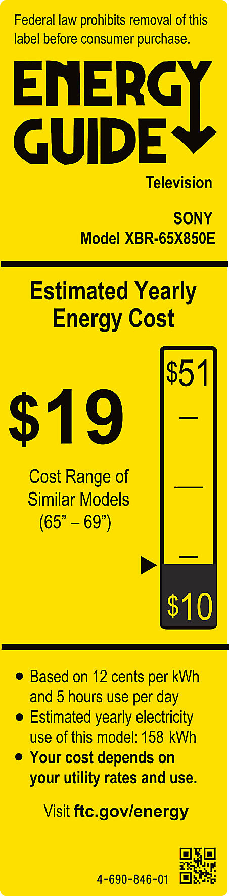 Sony XBR-65X850E 65" Smart LED 4K Ultra HD TV with HDR (2017 model) at