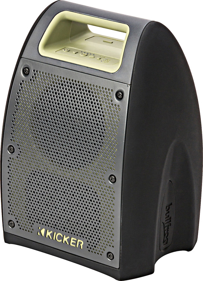 Kicker Bullfrog® BF400 Music System (Green) Waterproof portable Bluetooth® speaker with FM tuner