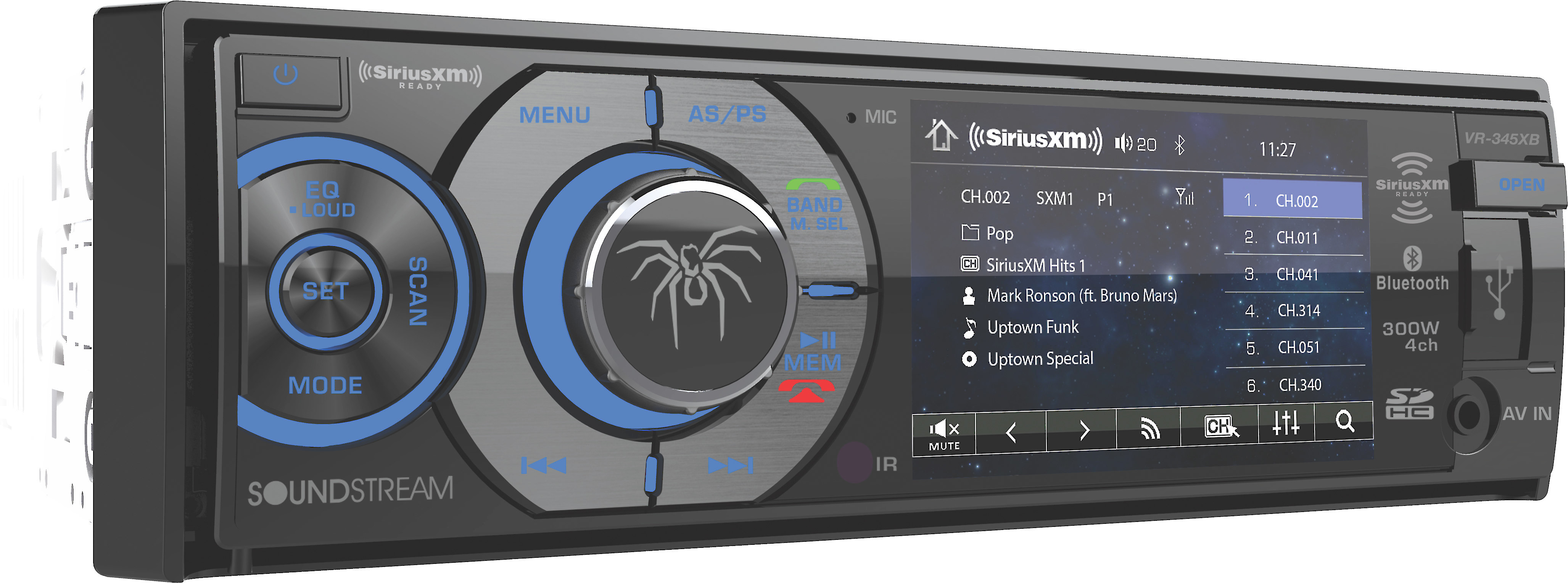 Single DIN with Detachable 3.4/" LCD Screen//Bluetooth W// MINI REAR VIEW CAMERA