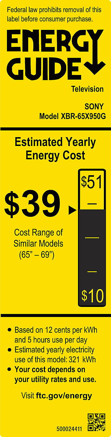 EnergyGuide label