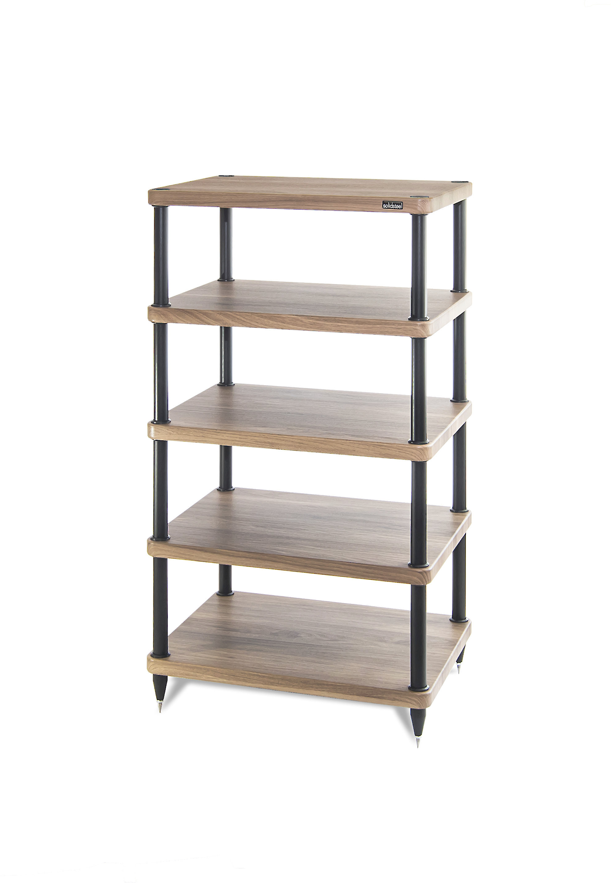 Solidsteel S3 5 Walnut Wood Five Shelf Audio Rack At Crutchfield