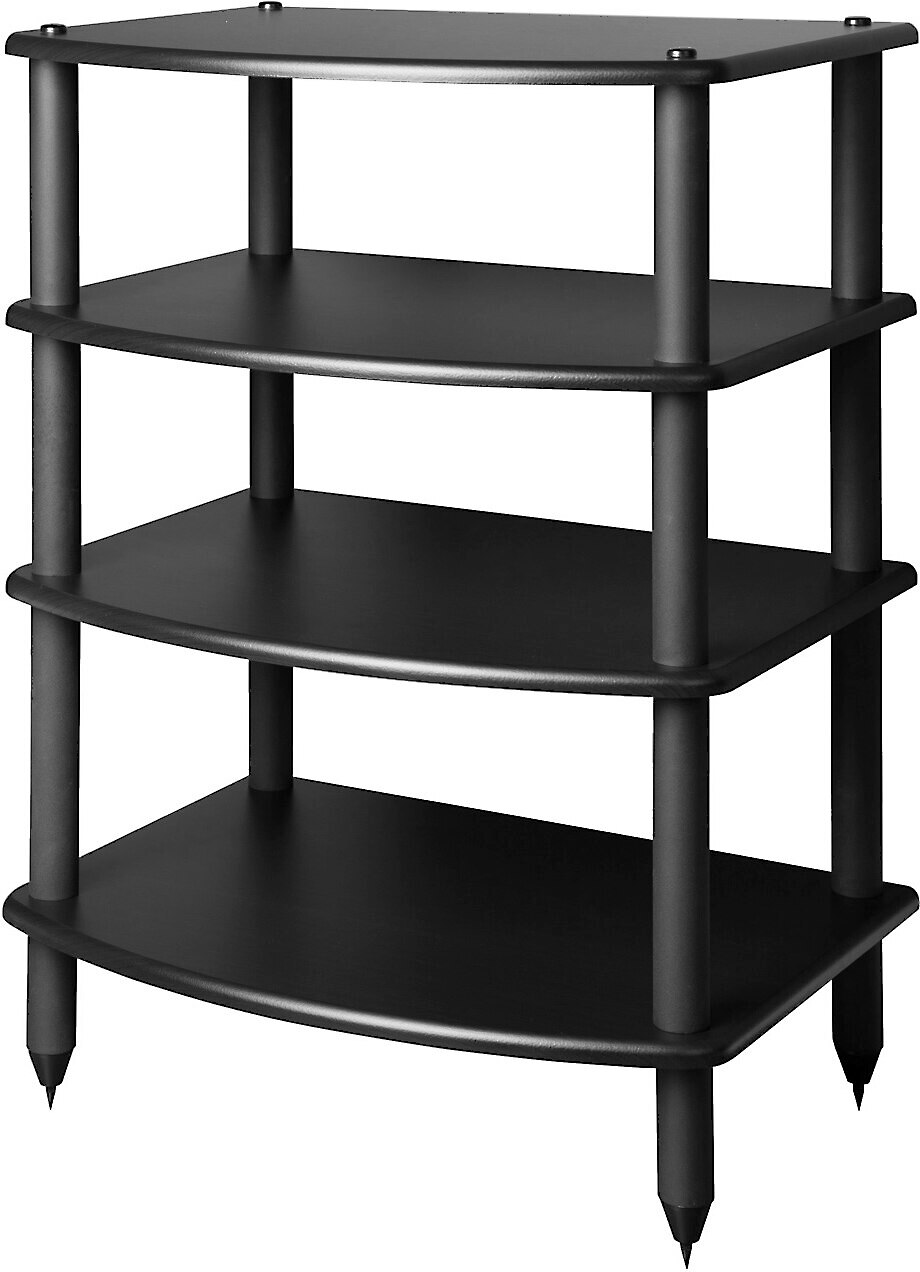 MALO shelf, 6 hooks - black