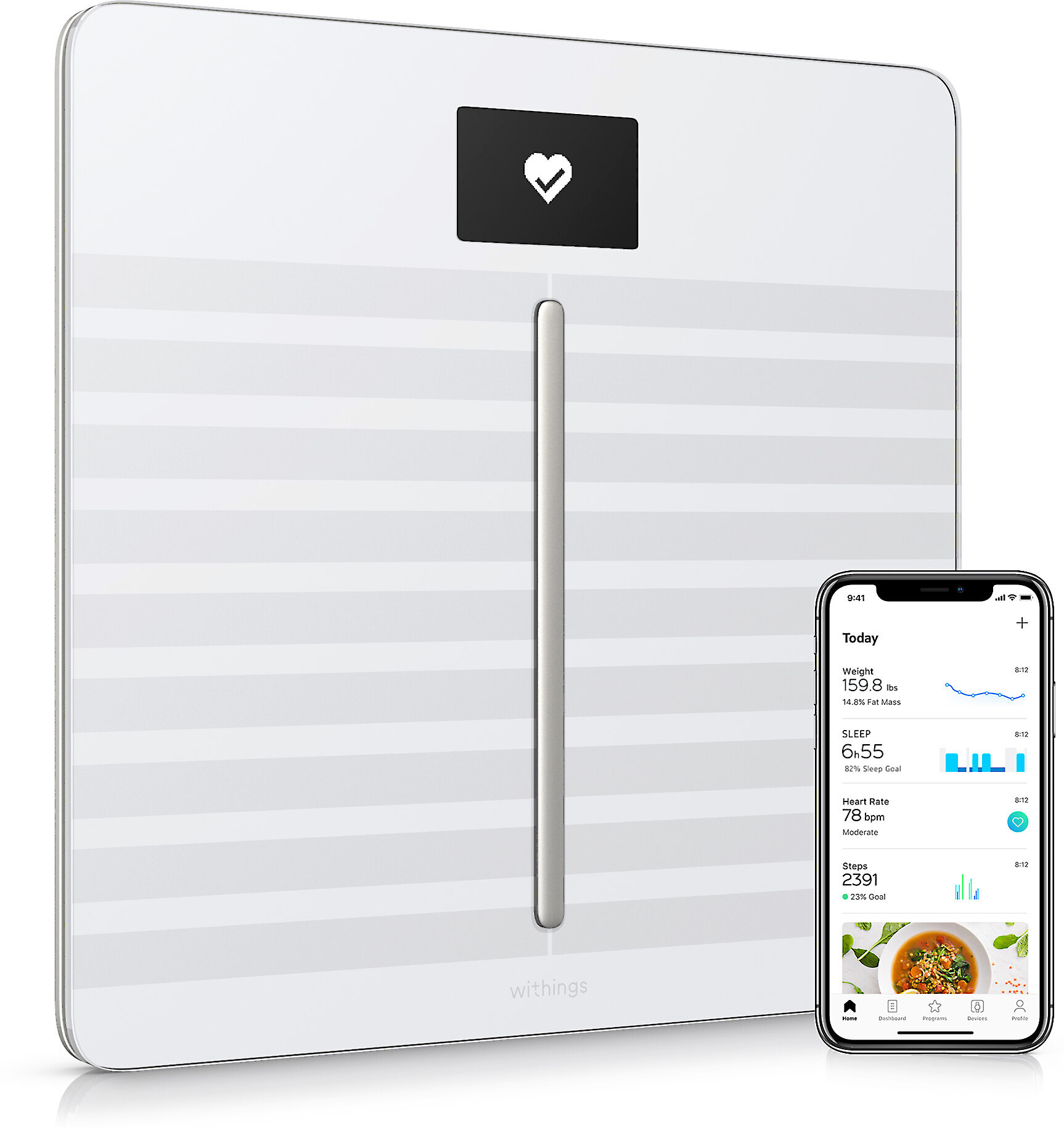Withings Body Cardio (White) Body composition smart scale with heart rate  monitor at Crutchfield