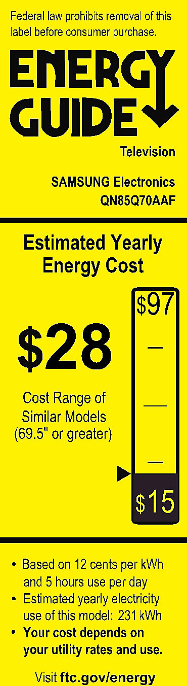 EnergyGuide label