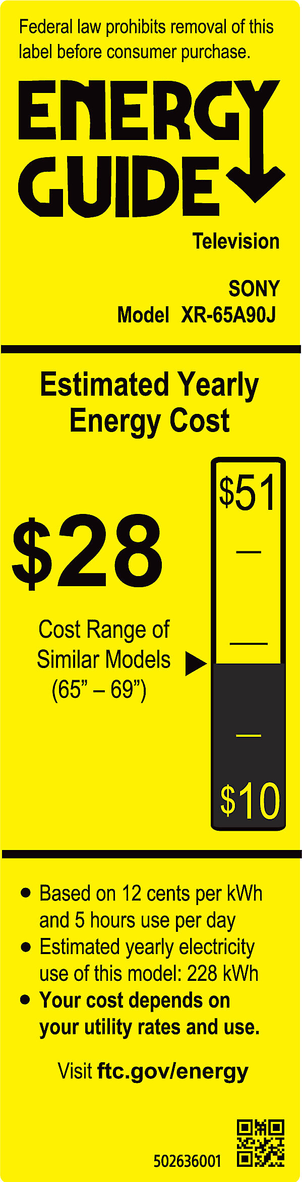 EnergyGuide label