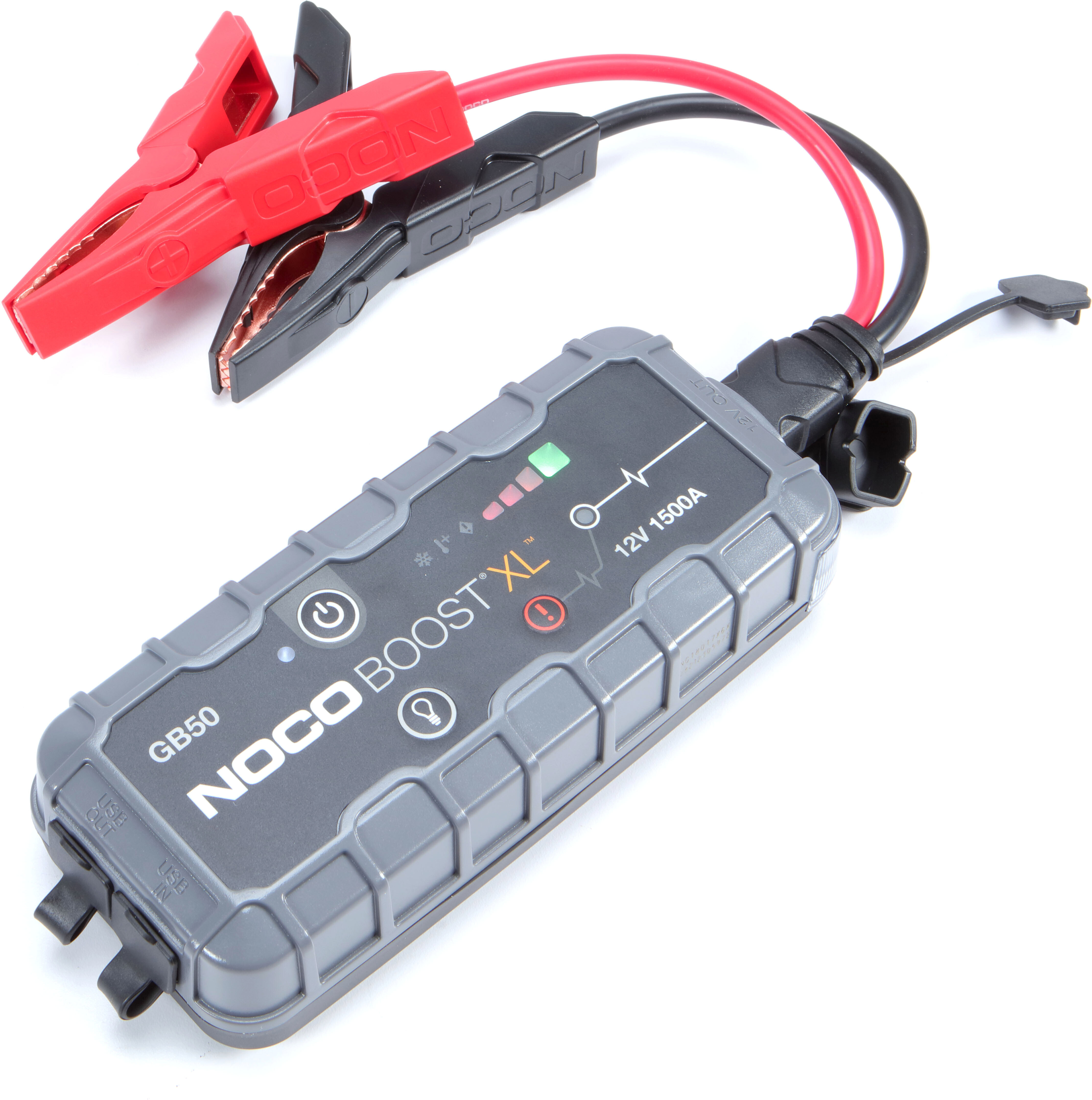 NOCO Genius Boost Plus 1500 Amp UltraSafe Jump Starter & Power Pack USB Ports Worklight, GB50