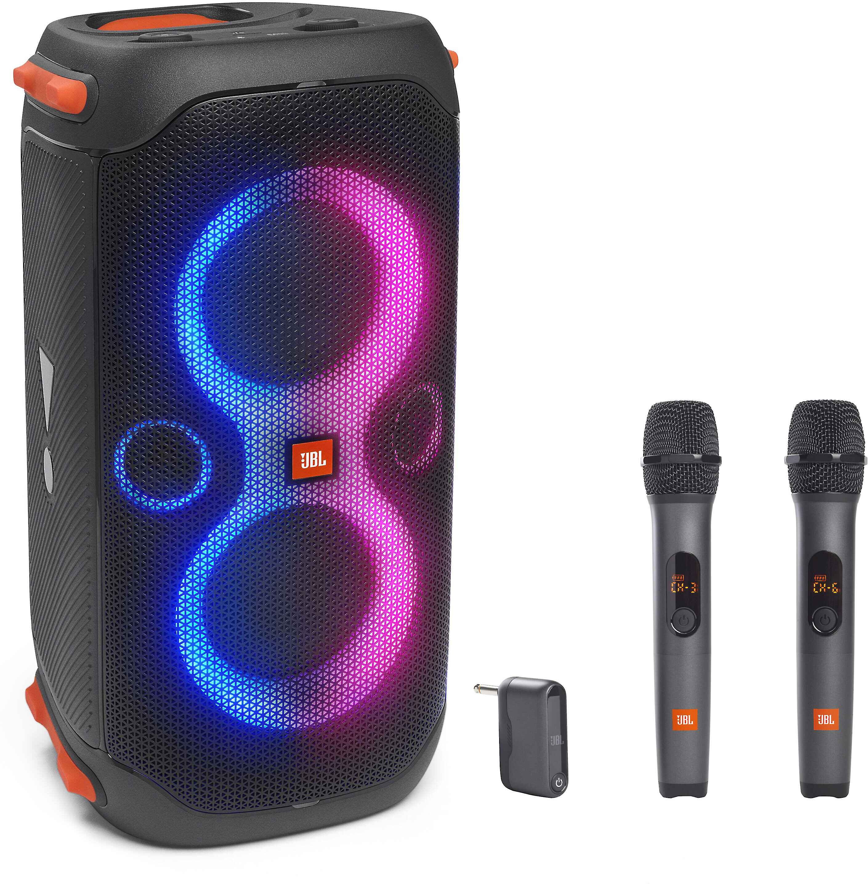 Customer Reviews: JBL PartyBox 110 with 2 JBL Wireless Mics Portable Bluetooth® speaker with 2 compatible wireless at