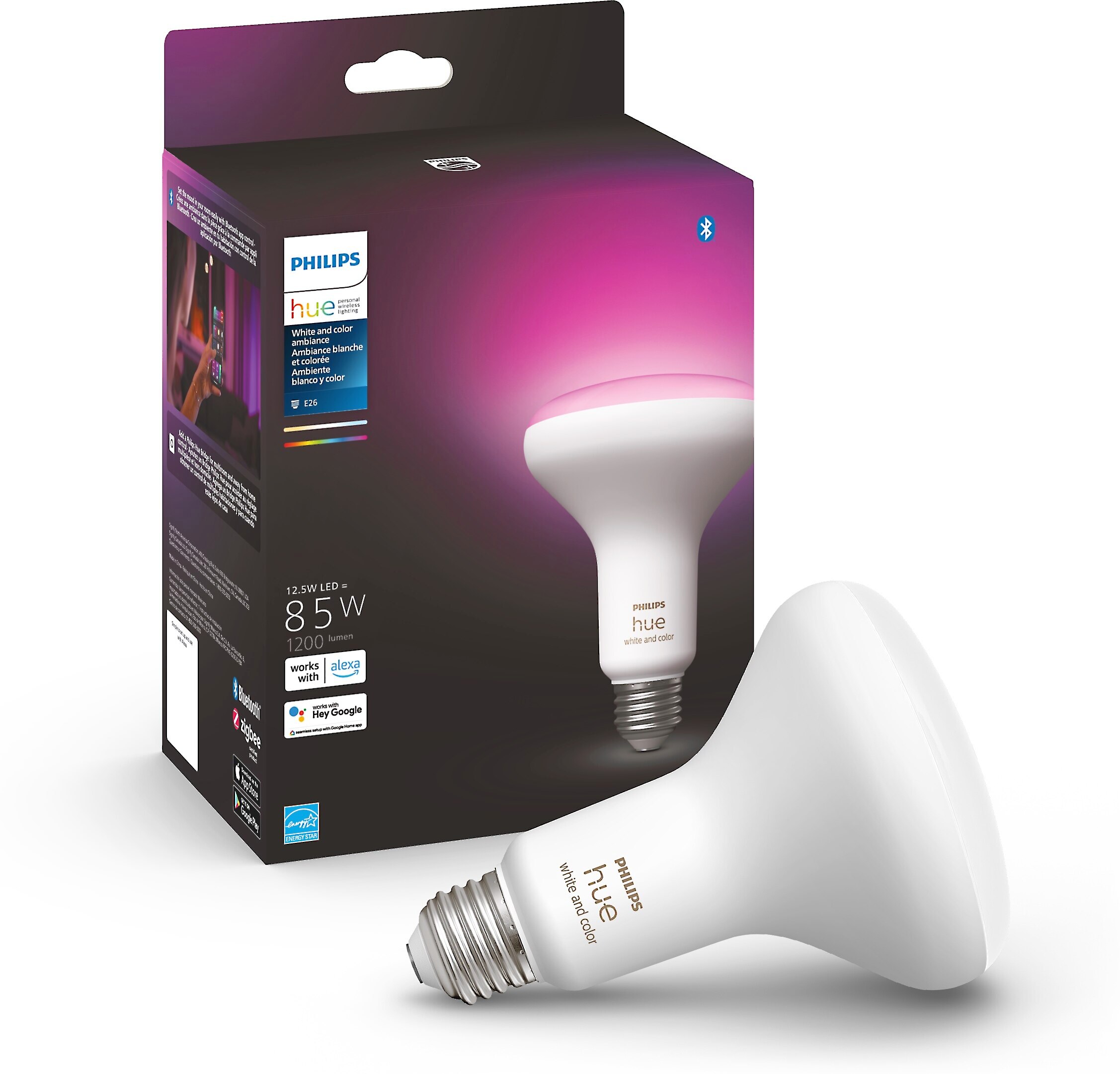 Customer Reviews Philips Hue White And Color Ambiance BR30 Bulb 1200   G945577956 F 