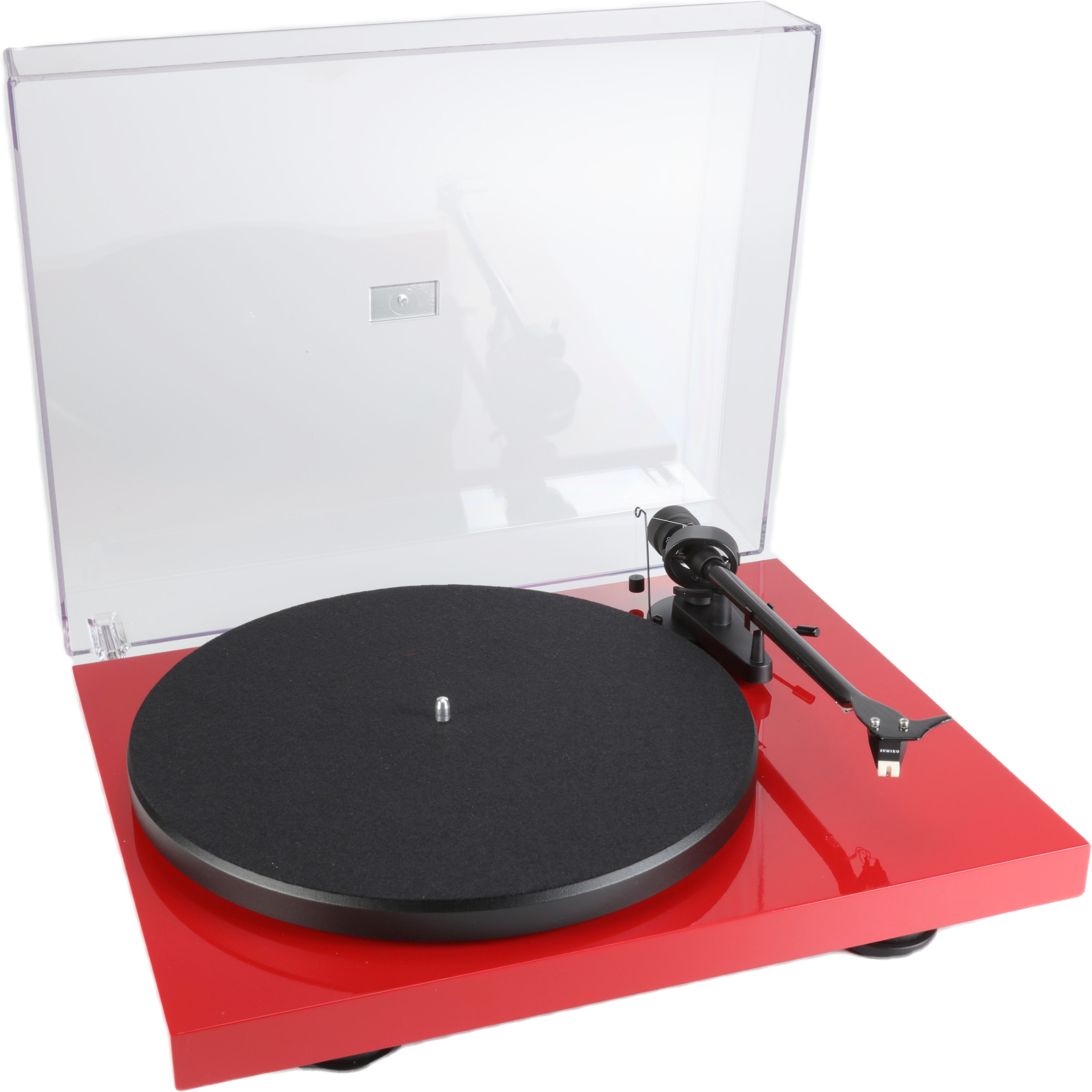 Customer Reviews: Pro-Ject Debut Carbon EVO (Gloss Red) Manual belt-drive  turntable with pre-mounted Sumiko Rainier cartridge at Crutchfield