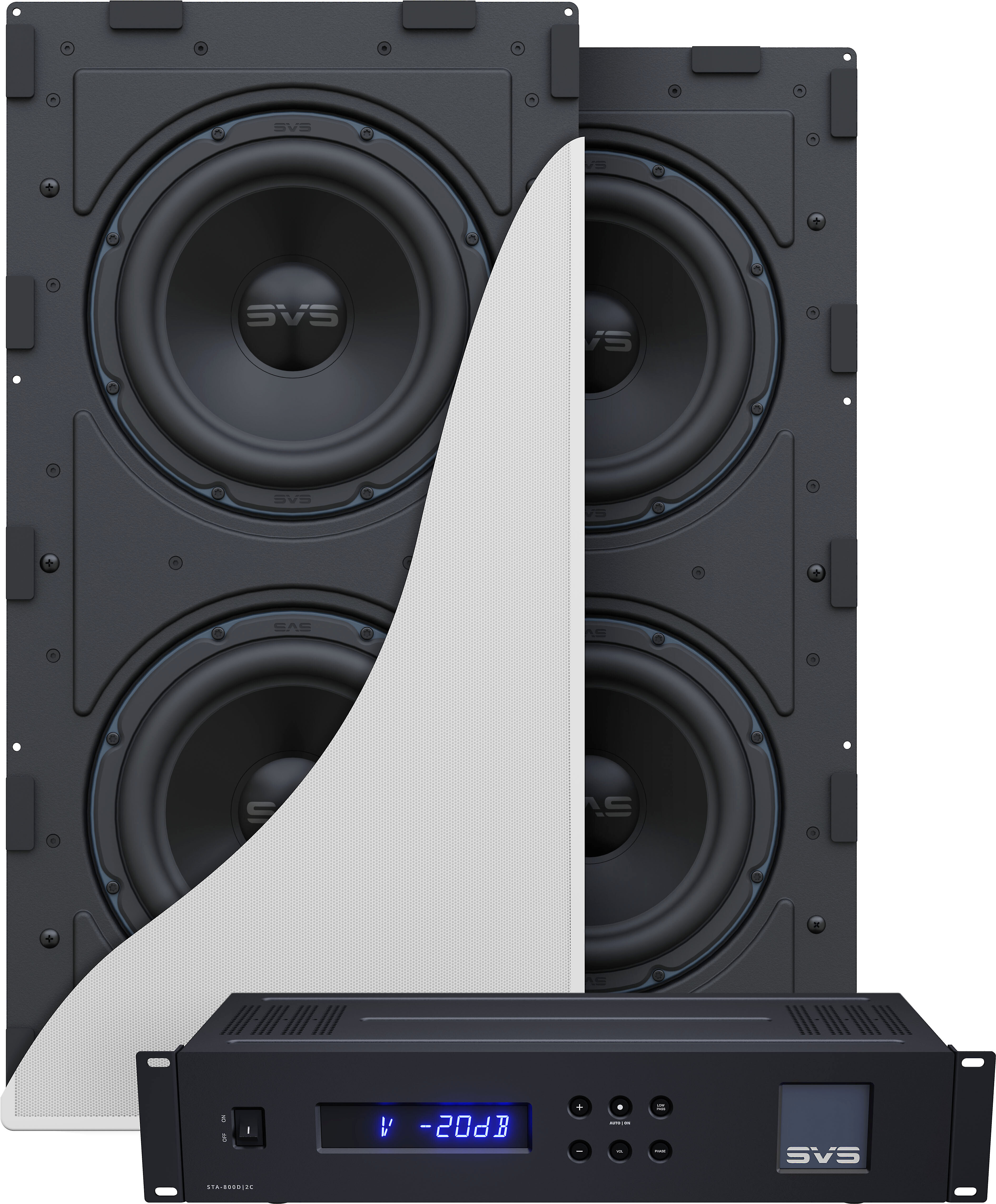 Customer Reviews SVS 3000 Inwall Dual Subwoofer System Pair of dual