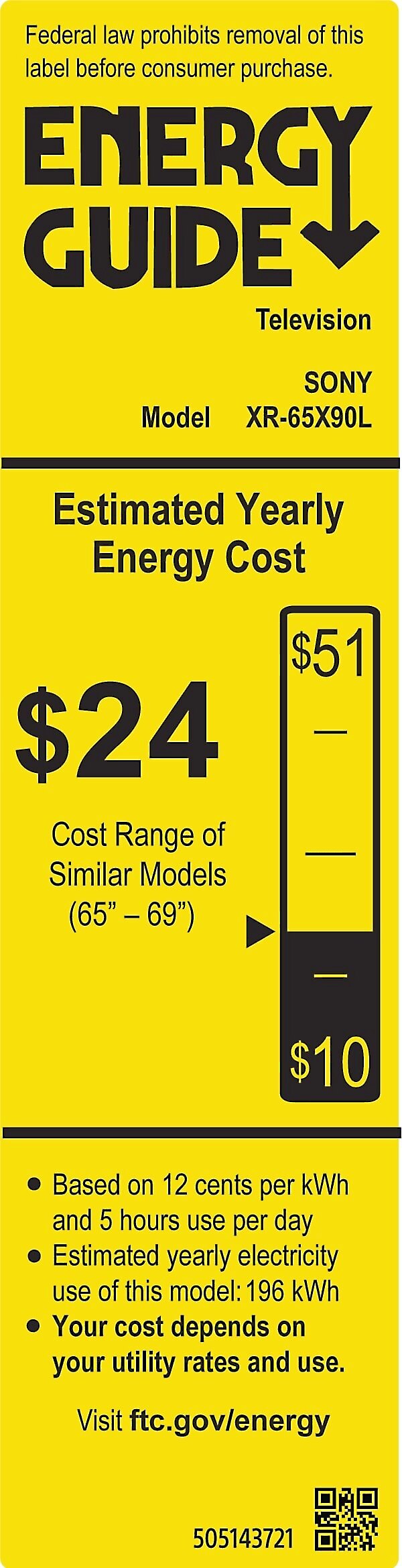 EnergyGuide label