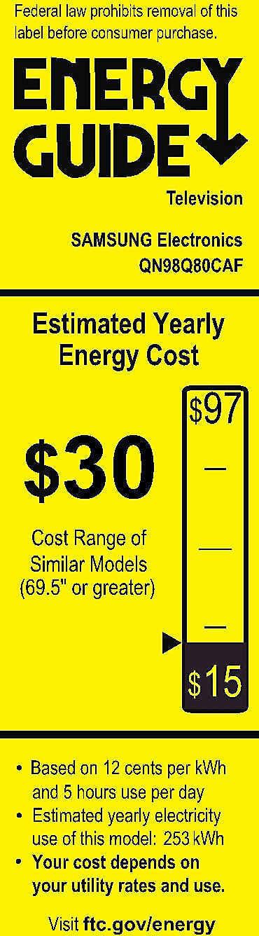 EnergyGuide label