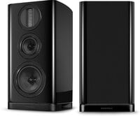 Wharfedale Aura 2 Hi-Gloss BLK pair stand-mount speakers