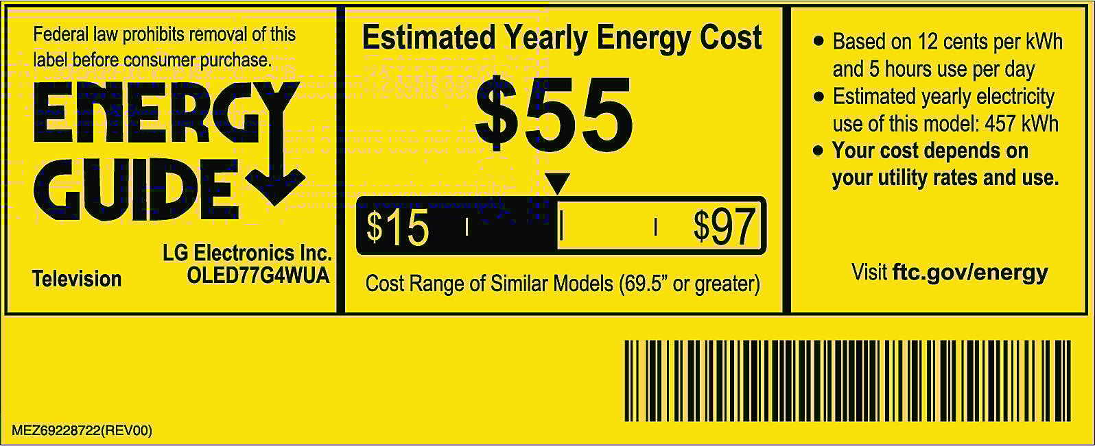 EnergyGuide label