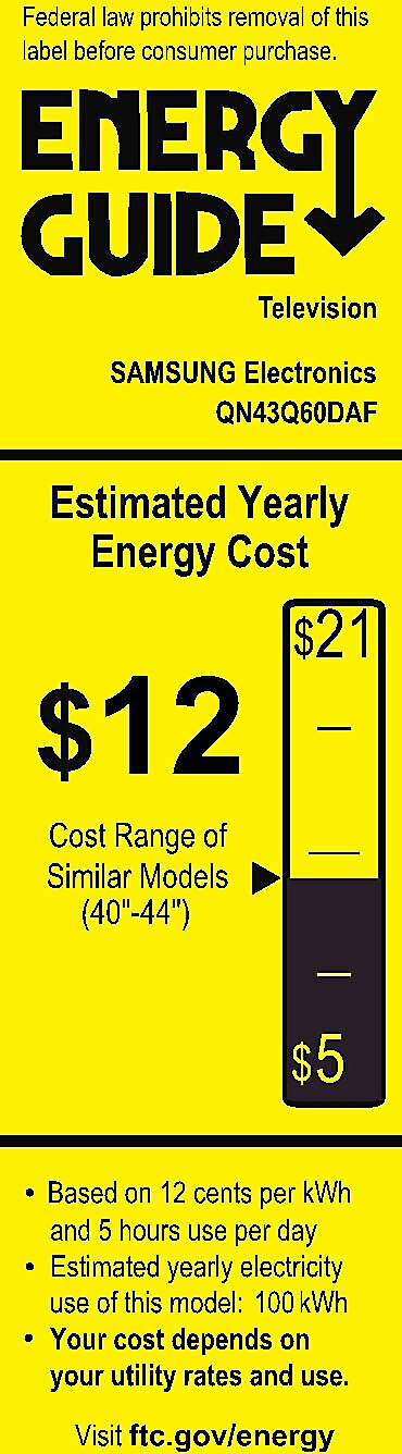 EnergyGuide label