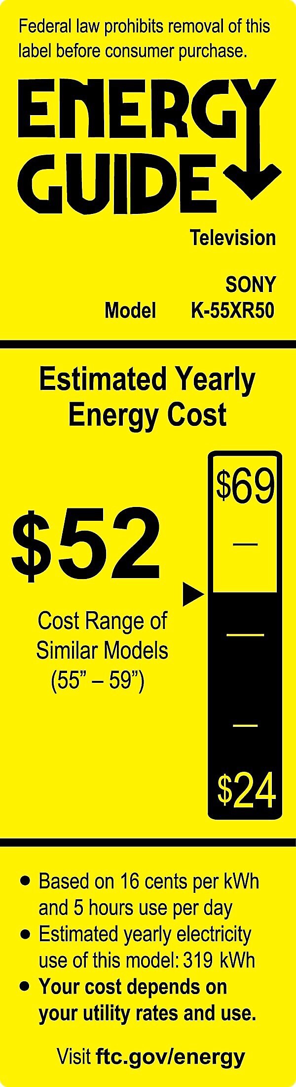 EnergyGuide label