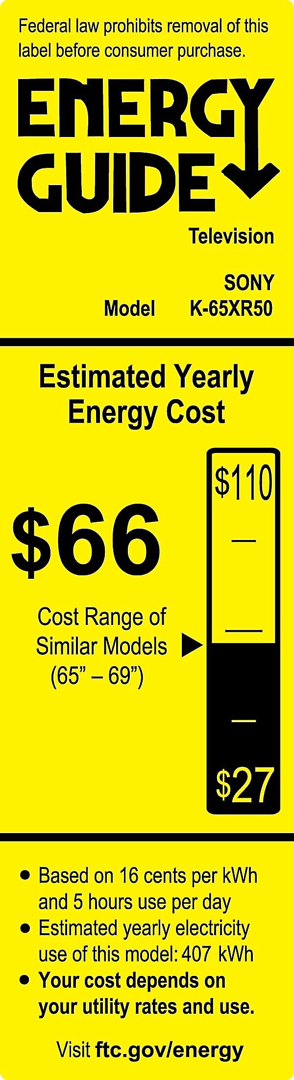 EnergyGuide label