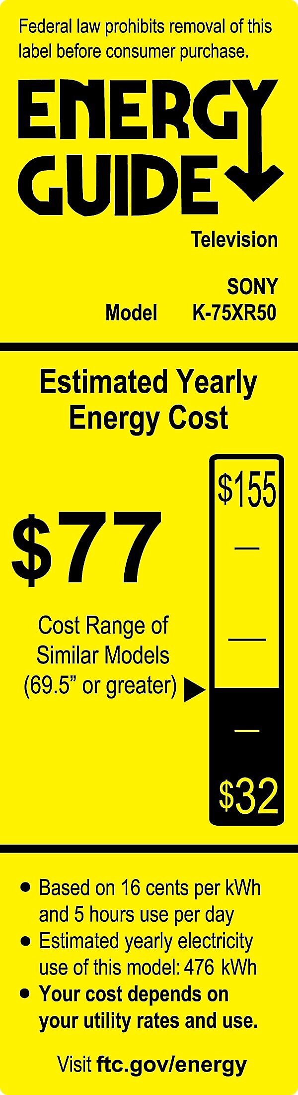 EnergyGuide label