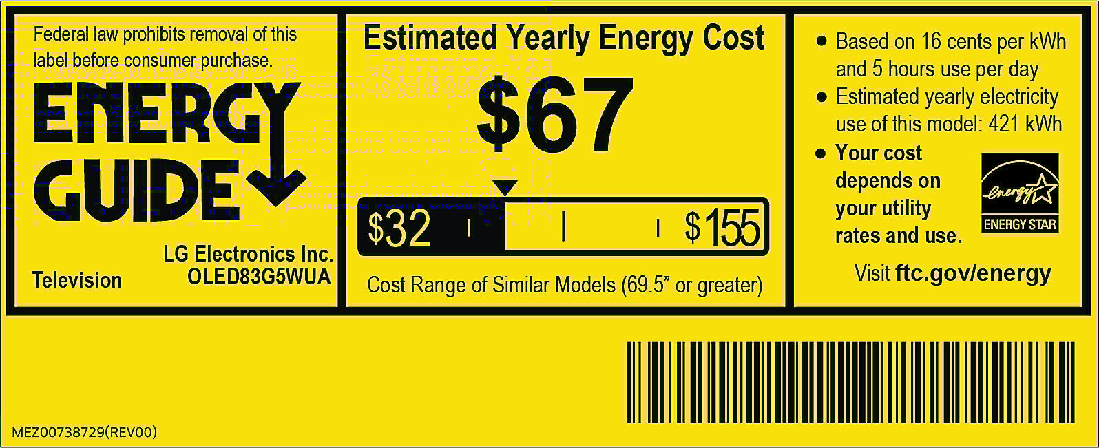EnergyGuide label