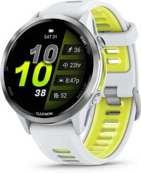 Garmin Forerunner 970 GPS Running Watch, Whitestone Case With Whitestone Band