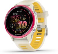 Garmin Forerunner 570 GPS Running Watch, 42 MM Rasberry With Bone/Mango Band