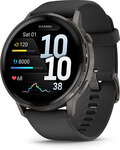 Garmin Venu 4 - 45 MM, Slate with Black Silicone Band