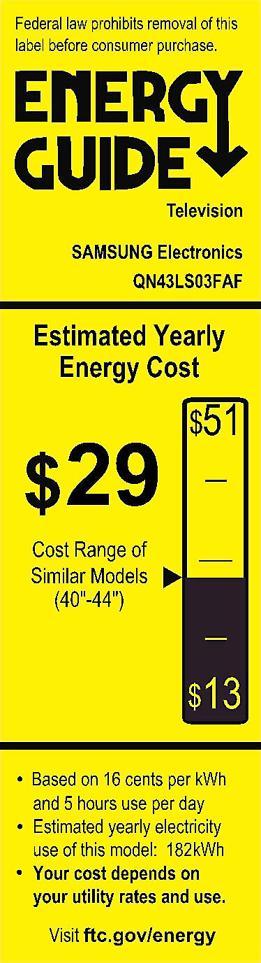 EnergyGuide label